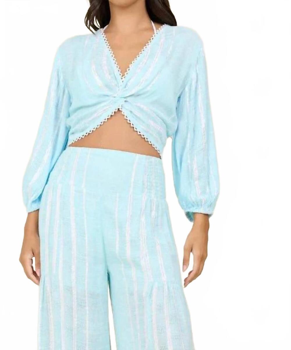 NEW SURF GYPSY women's twist front top in coastal blue